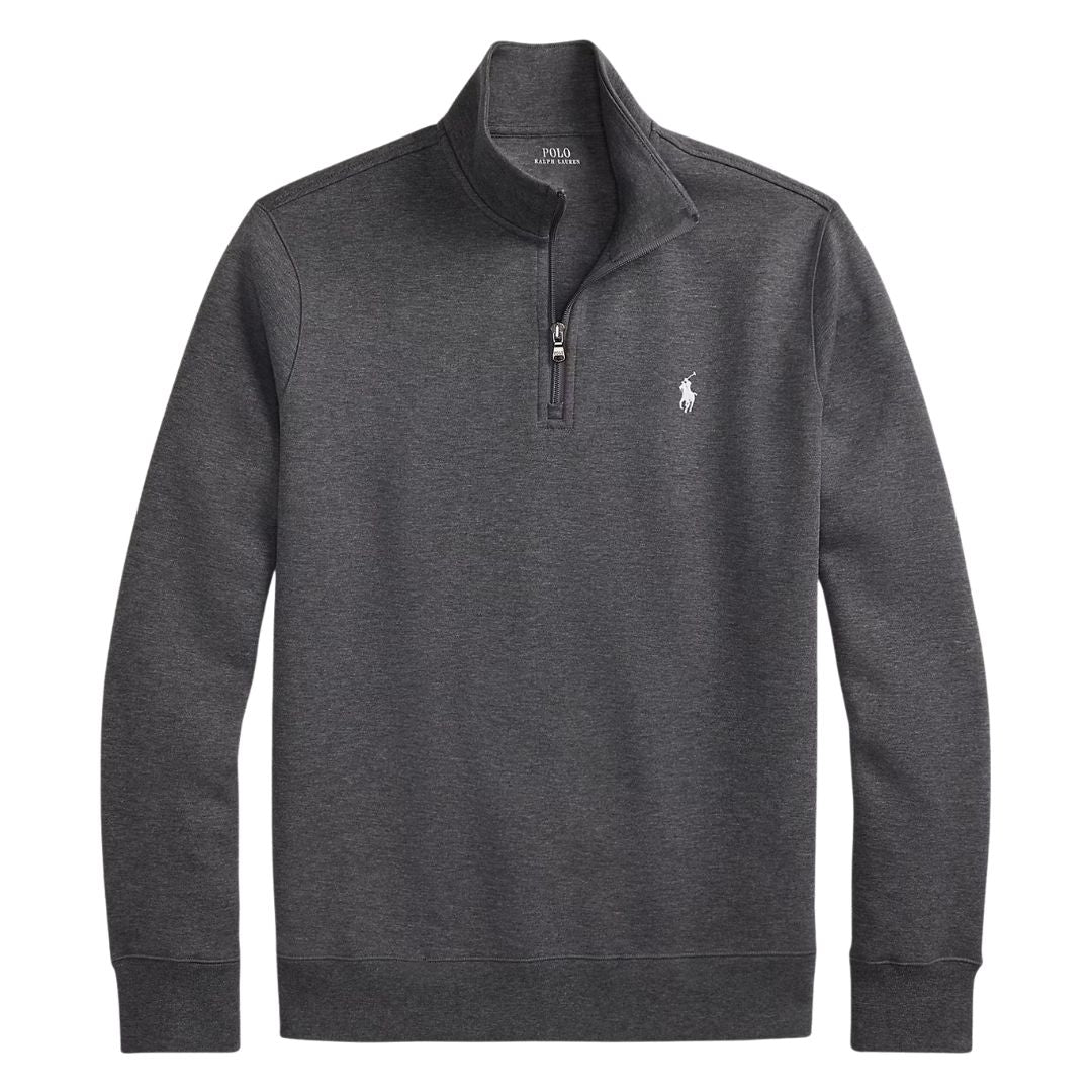 Polo Ralph Lauren Double-Knit Quarter-Zip Pullover - Grey