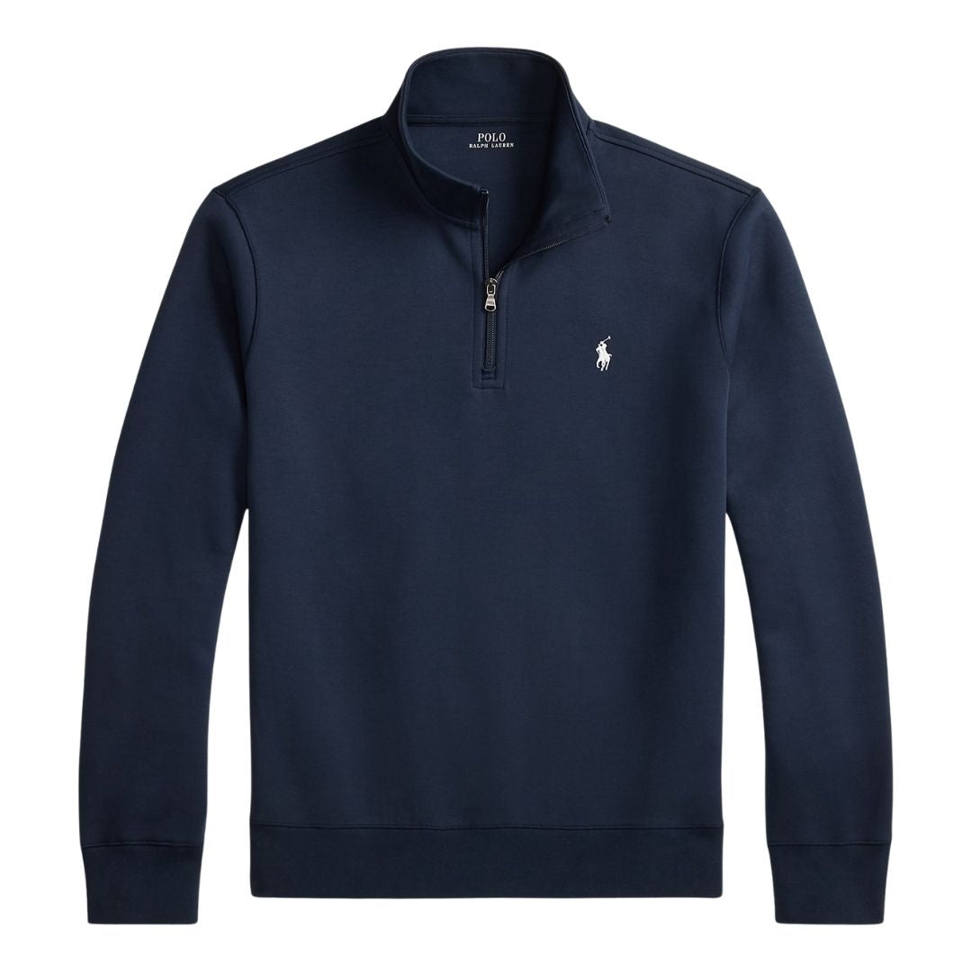Polo Ralph Lauren Double-Knit Quarter-Zip Pullover - Navy - Galvin