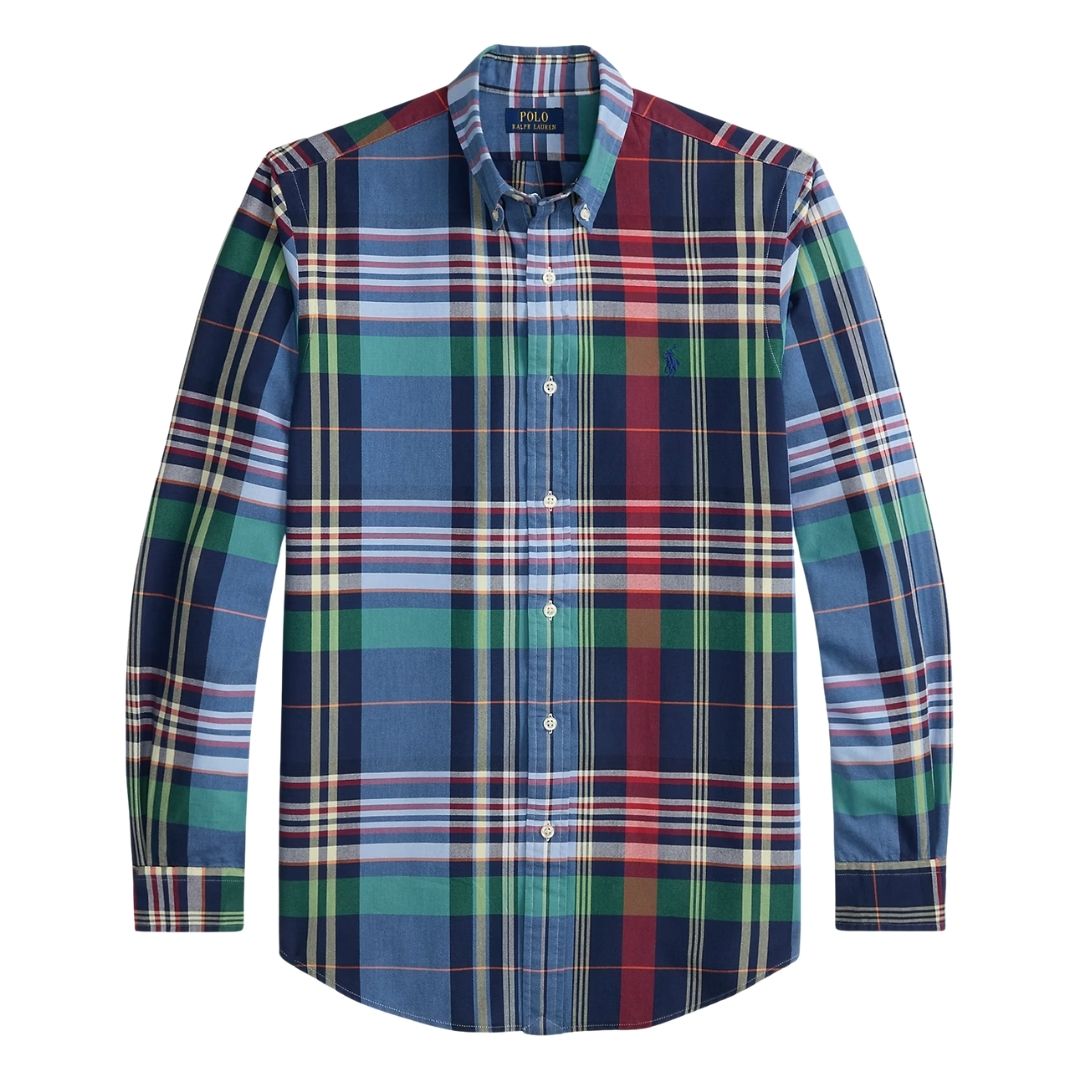 Polo Ralph Lauren Custom Fit Plaid Oxford Shirt - MULTI