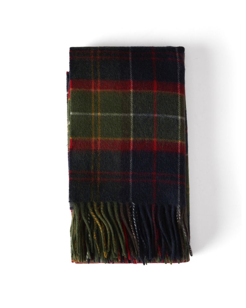 Barbour Brack Patchwork Tartan Scarf - Red
