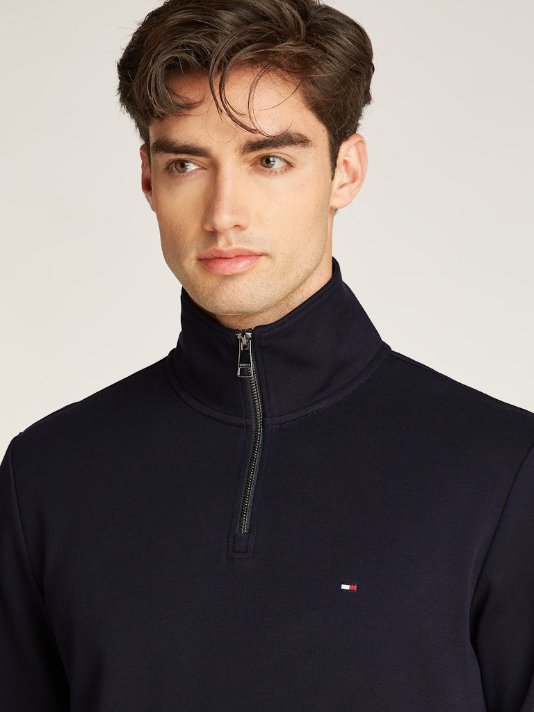 Tommy Hilfiger Quarter-Zip Intechno Knit Sweatshirt - Navy