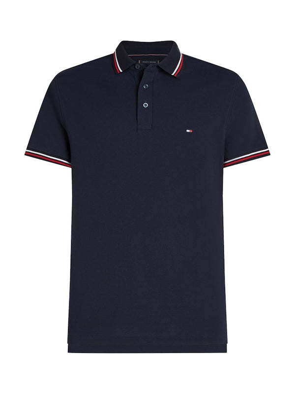 Tommy Hilfiger Slim Tipped Polo Shirt - Navy