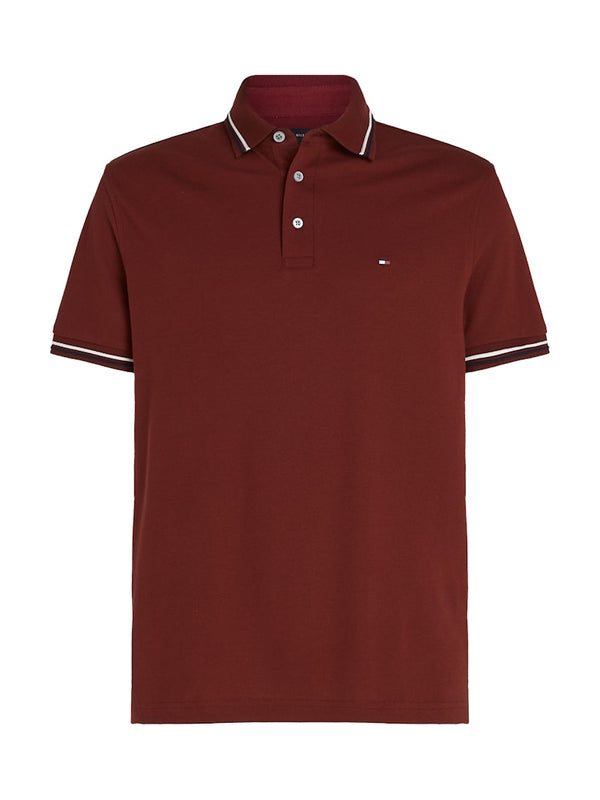 Tommy Hilfiger Slim Tipped Polo Shirt - Red