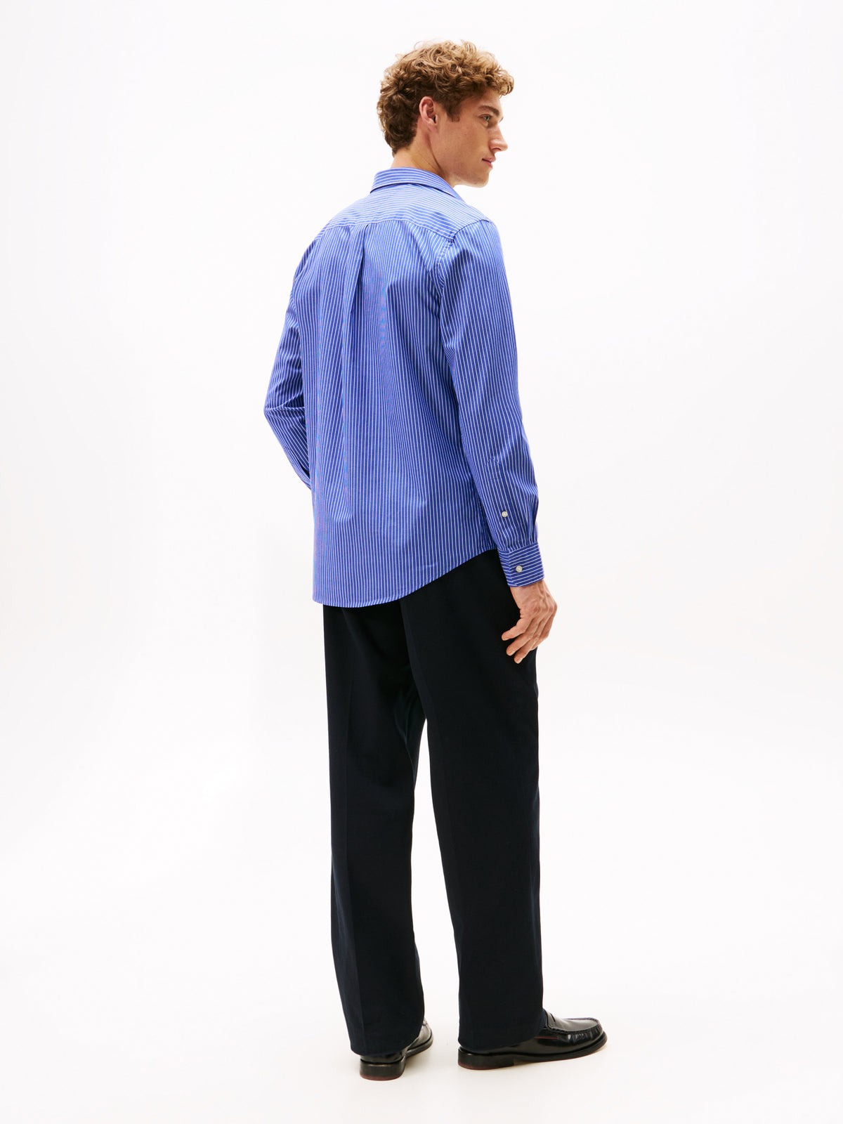 Tommy Hilfiger Core Hairline Poplin Shirt - Blue