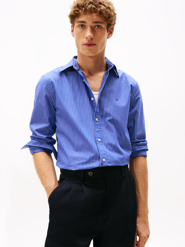Tommy Hilfiger Core Hairline Poplin Shirt - Blue