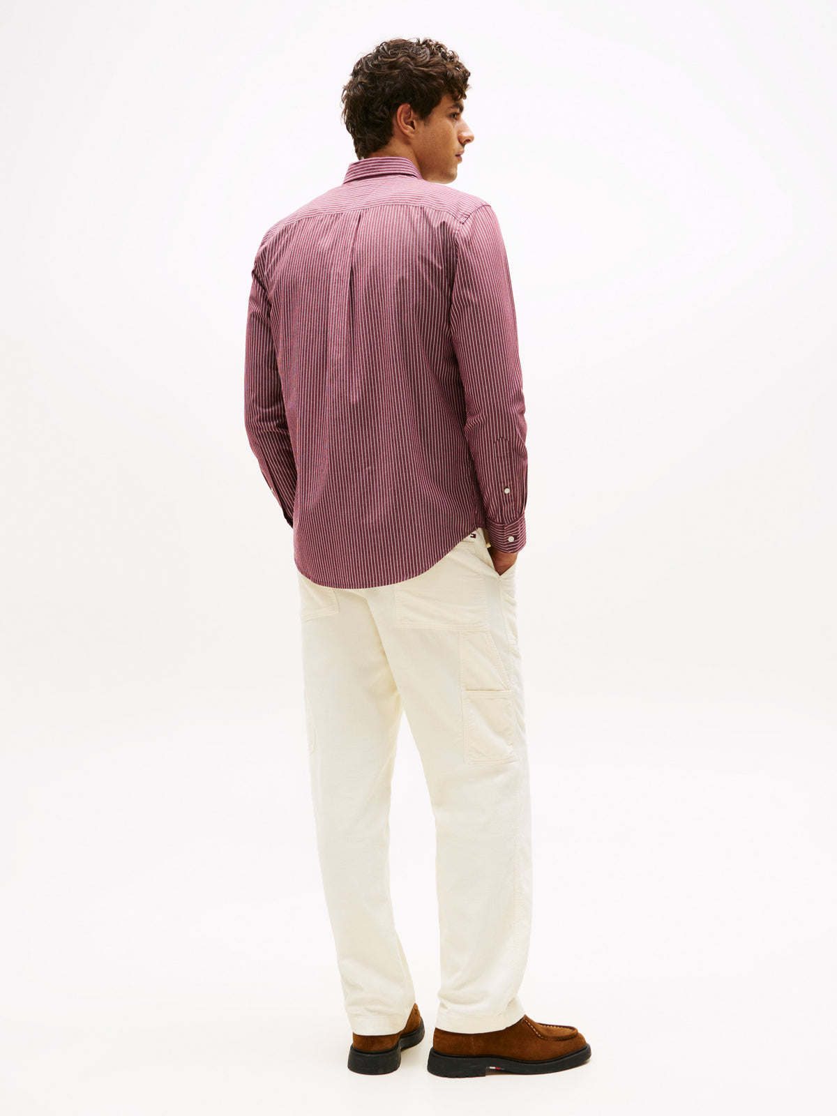 Tommy Hilfiger Core Hairline Poplin Shirt - Red