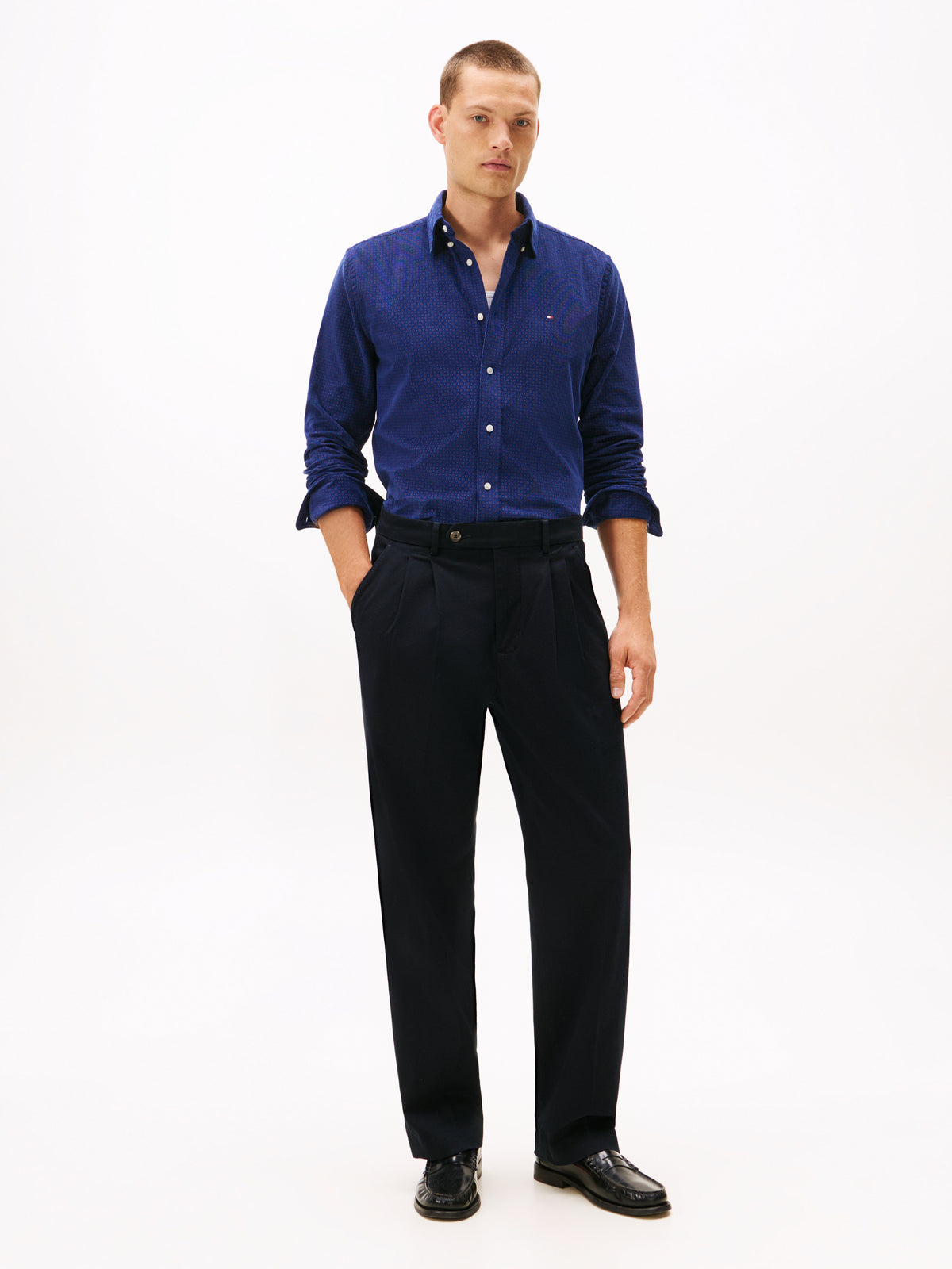 Tommy Hilfiger Corduroy Printed Shirt - Navy