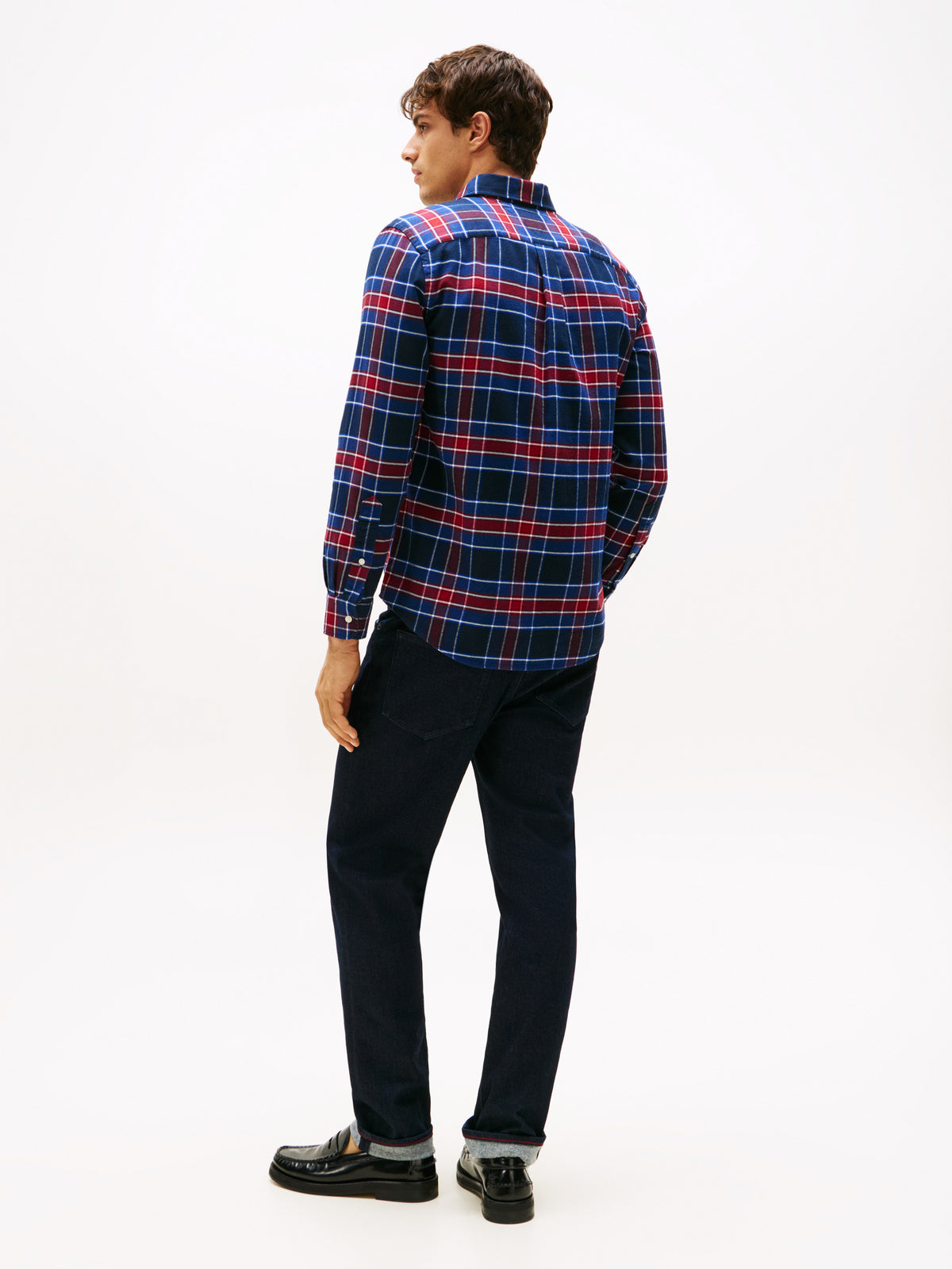 Tommy Hilfiger Hero Flannel Tartan Shirt - Navy