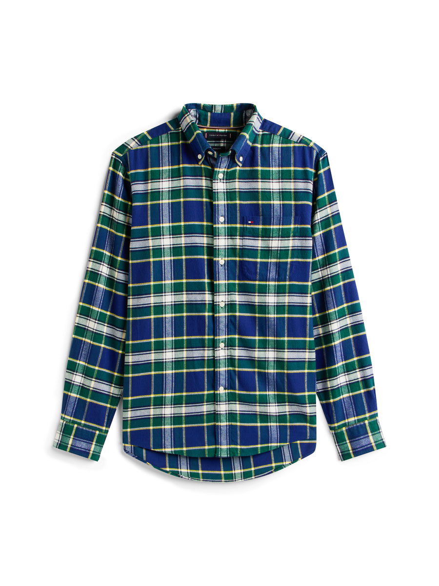 Tommy Hilfiger Hero Flannel Tartan Shirt – Green