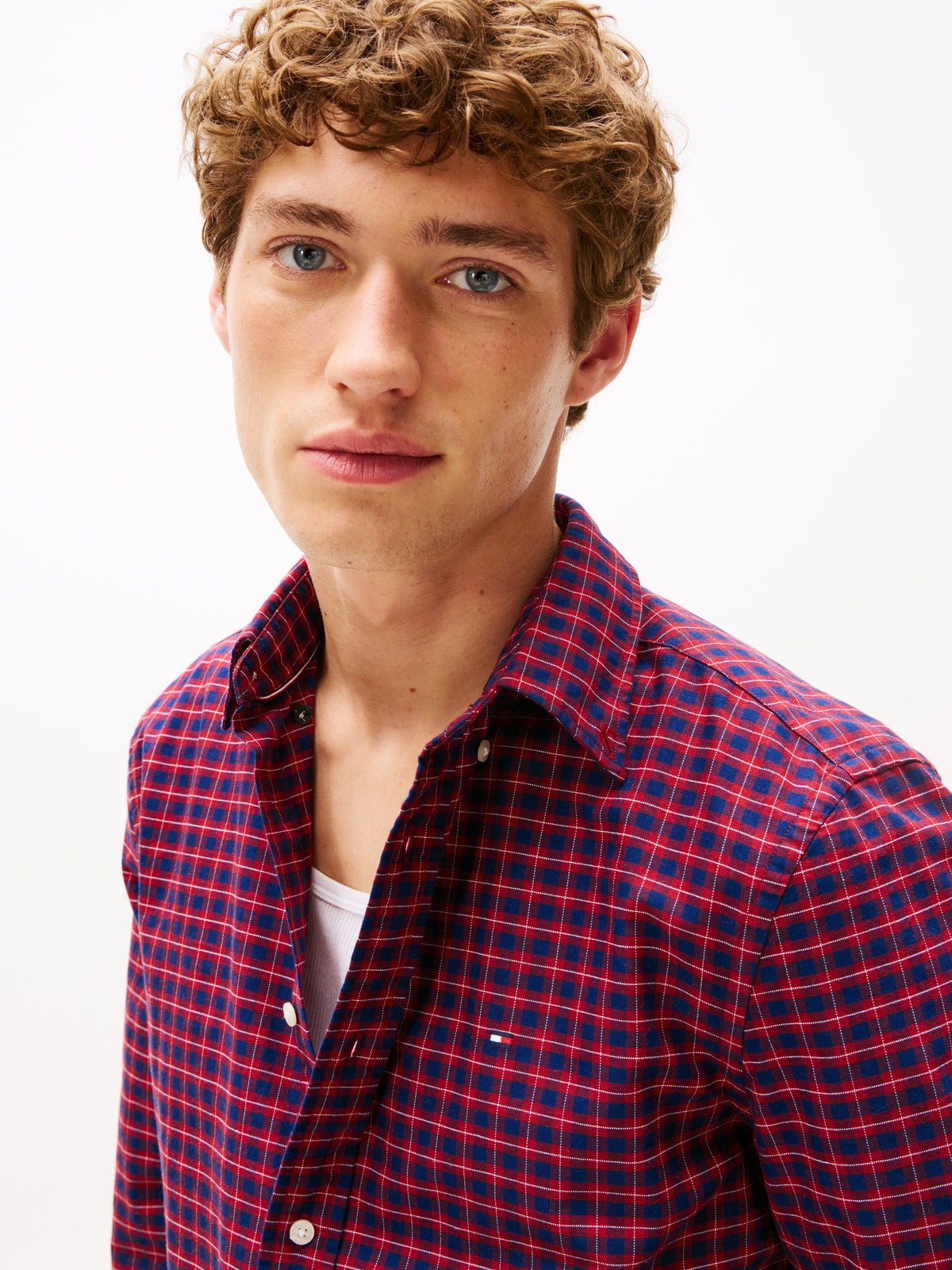 Tommy Hilfiger Heritage Oxf Seas Check Shirt - Red