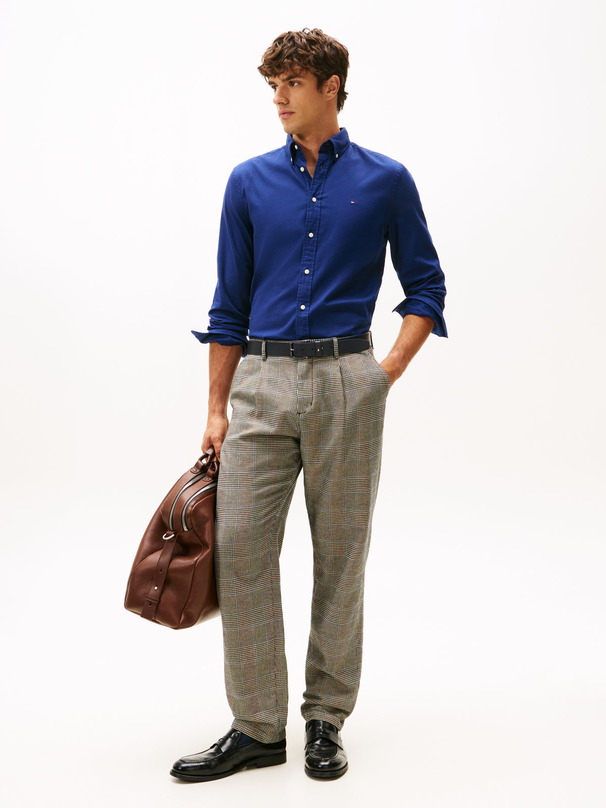 Tommy Hilfiger Flex Flannel Solid Shirt - Blue