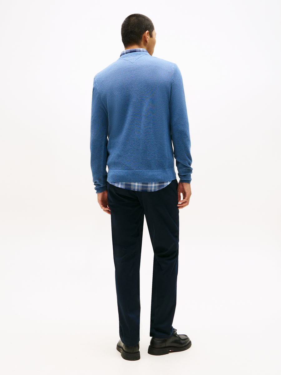 Tommy Hilfiger Essential Structure Crew-Neck Jumper – Blue