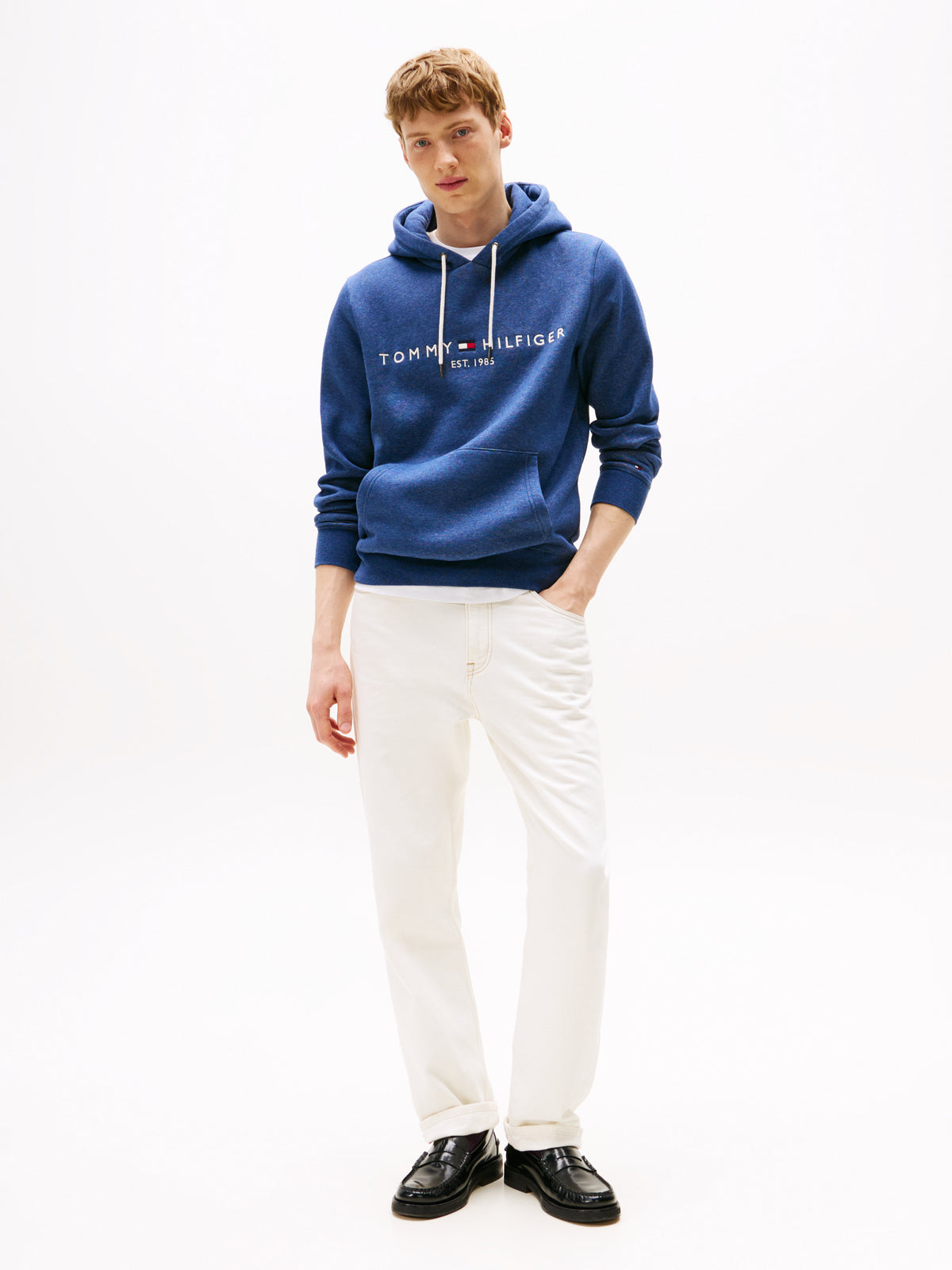 Tommy Hilfiger Logo Hoody - Blue