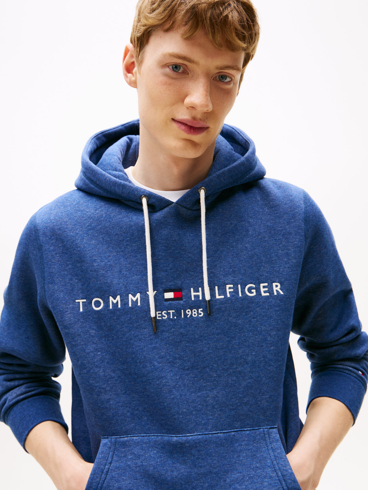 Tommy Hilfiger Logo Hoody - Blue