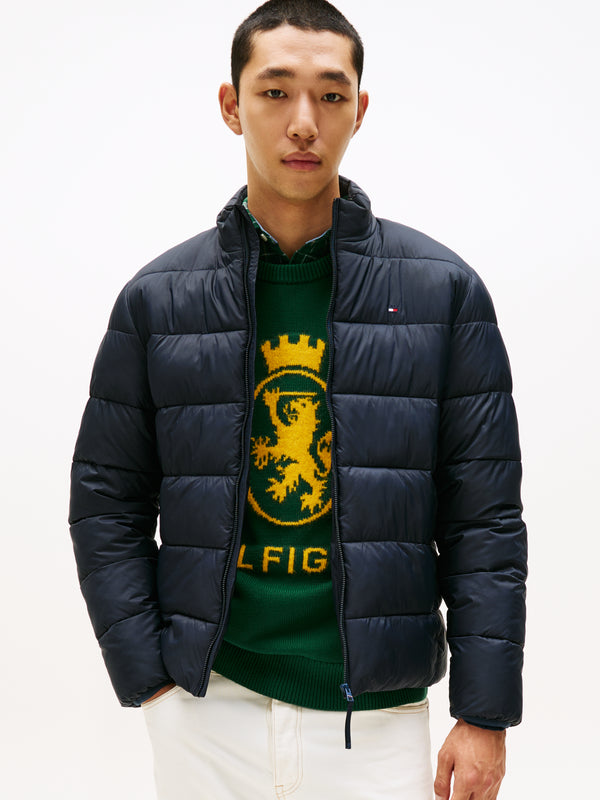 Tommy Hilfiger Mid Weight Stand Collar Quilted Jkt - Navy