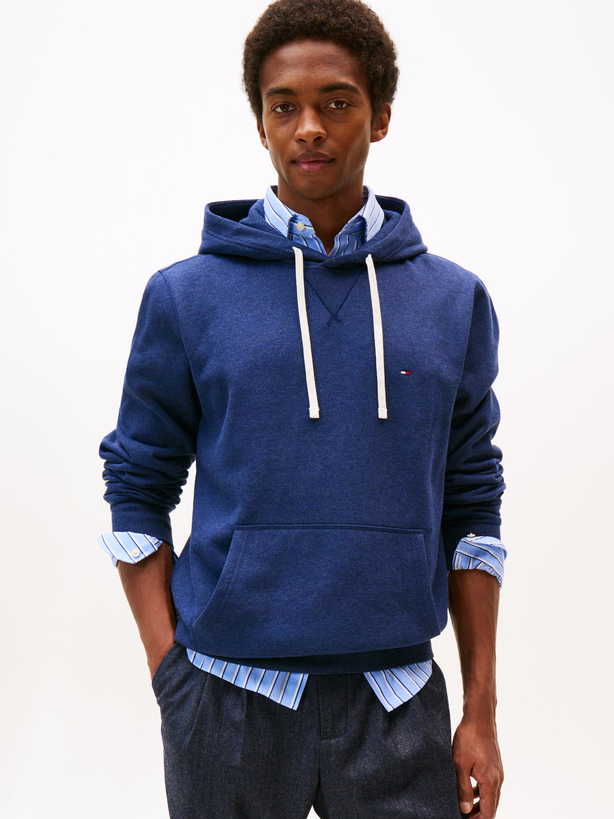 Tommy Hilfiger Essential Fleece Hoody - Blue