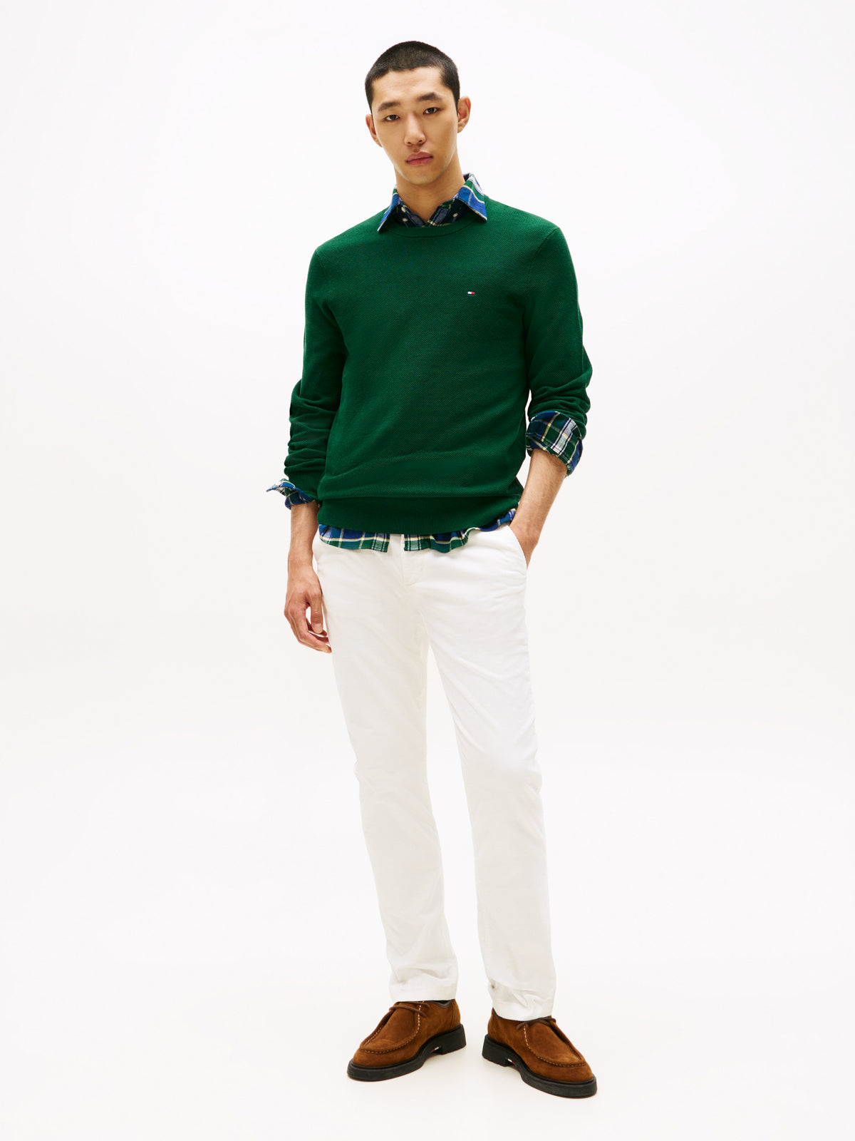Tommy Hilfiger Essential Structure Crew Knit - Green