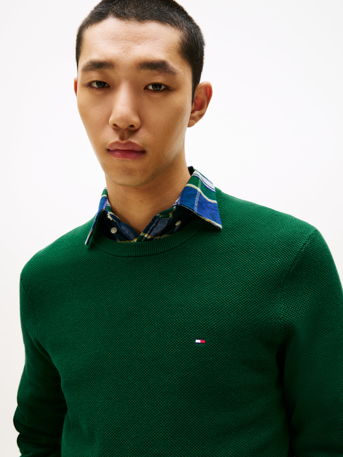 Tommy Hilfiger Essential Structure Crew Knit - Green