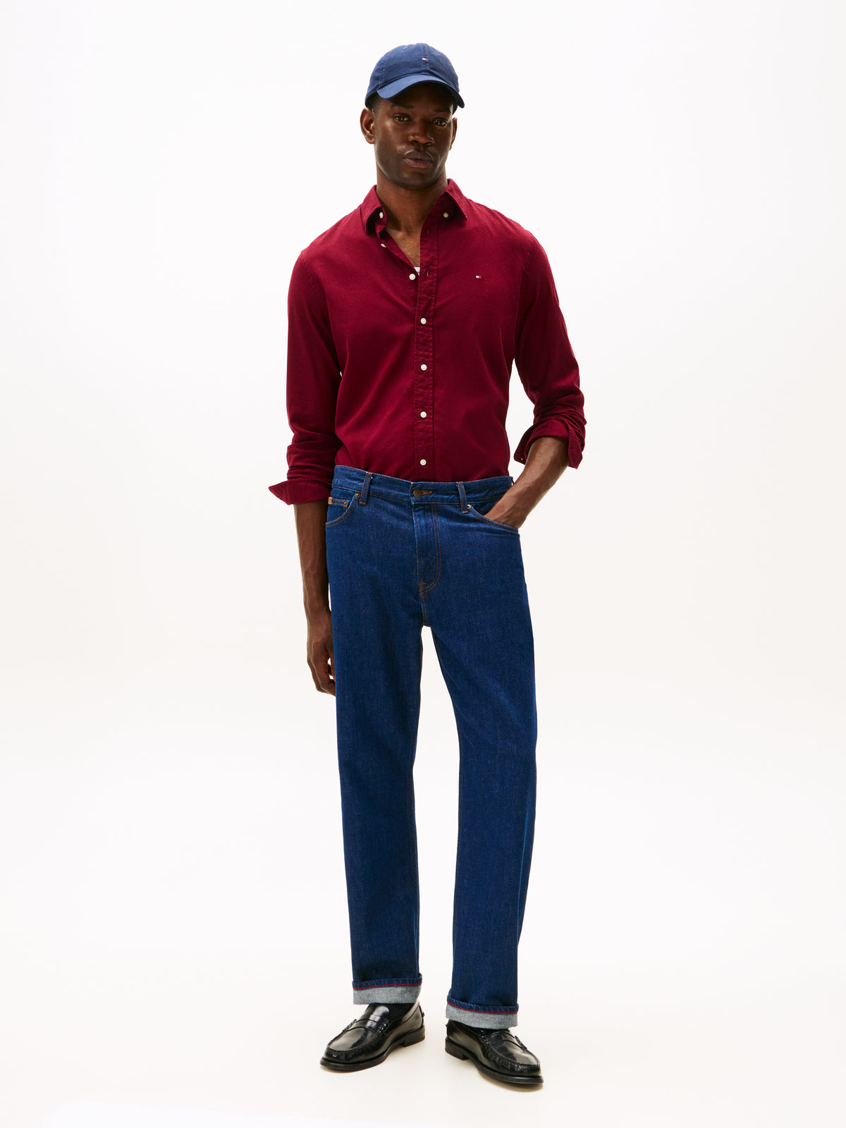 Tommy Hilfiger Flex Flannel Solid Shirt - Red