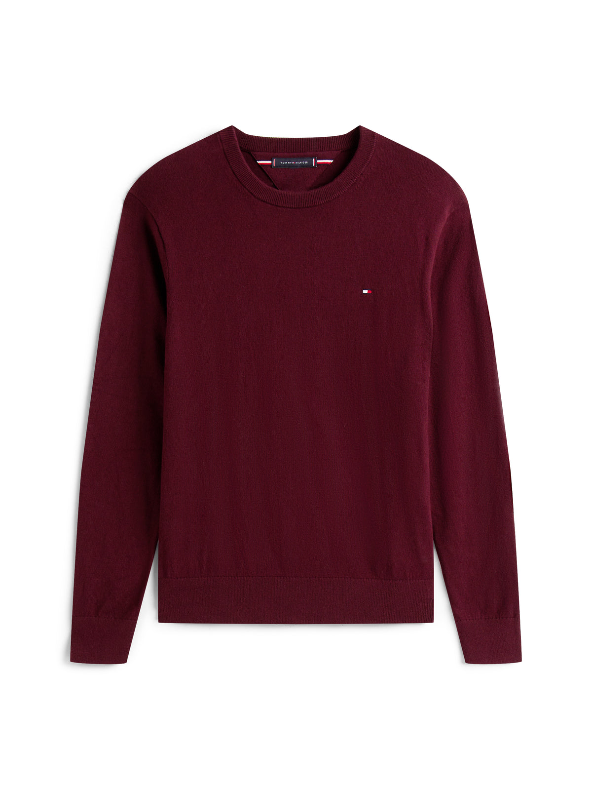 Tommy Hilfiger Crew Neck Knit with Cashmere - Burgundy