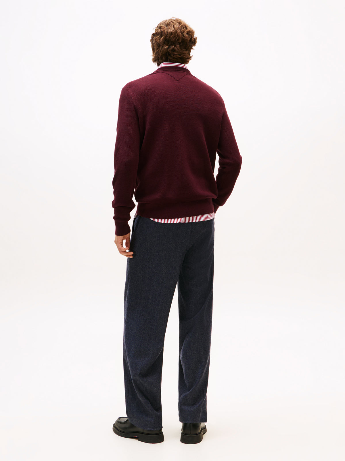 Tommy Hilfiger Essential Structure Crew Knit - Burgundy