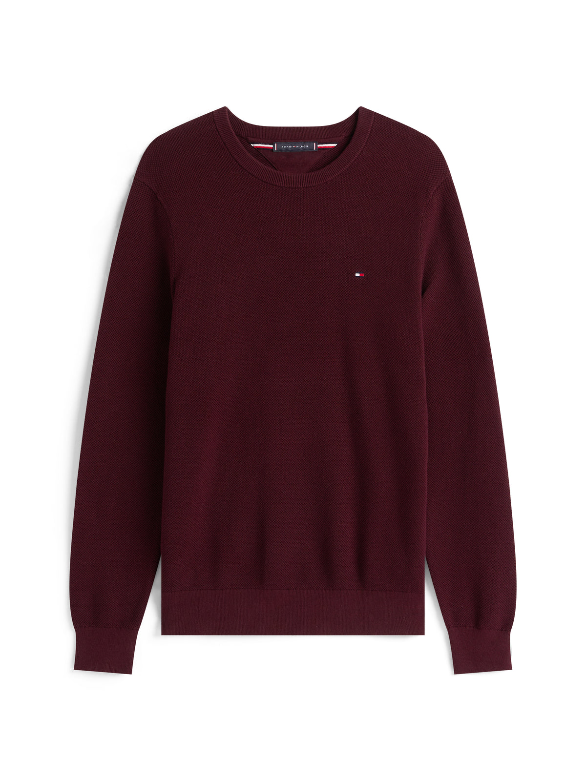 Tommy Hilfiger Essential Structure Crew Knit - Burgundy