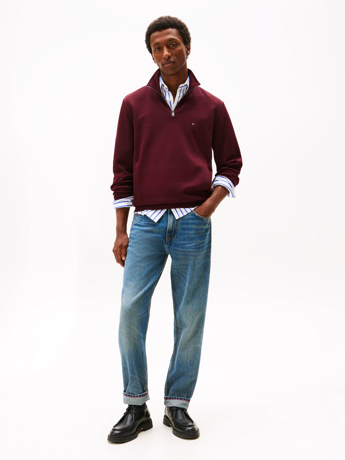 Tommy Hilfiger Essential Intechno Sweater - Burgundy