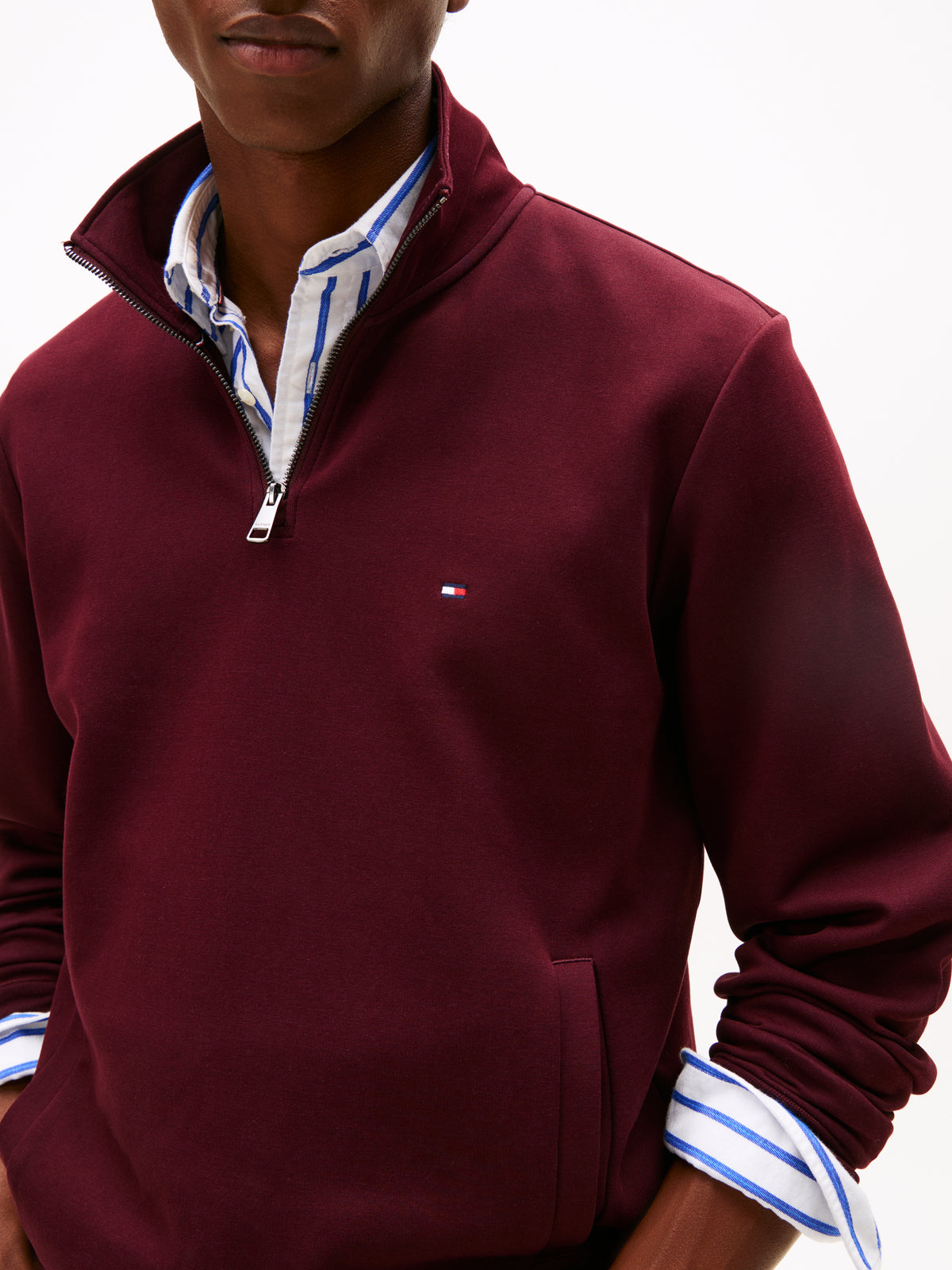 Tommy Hilfiger Essential Intechno Sweater - Burgundy