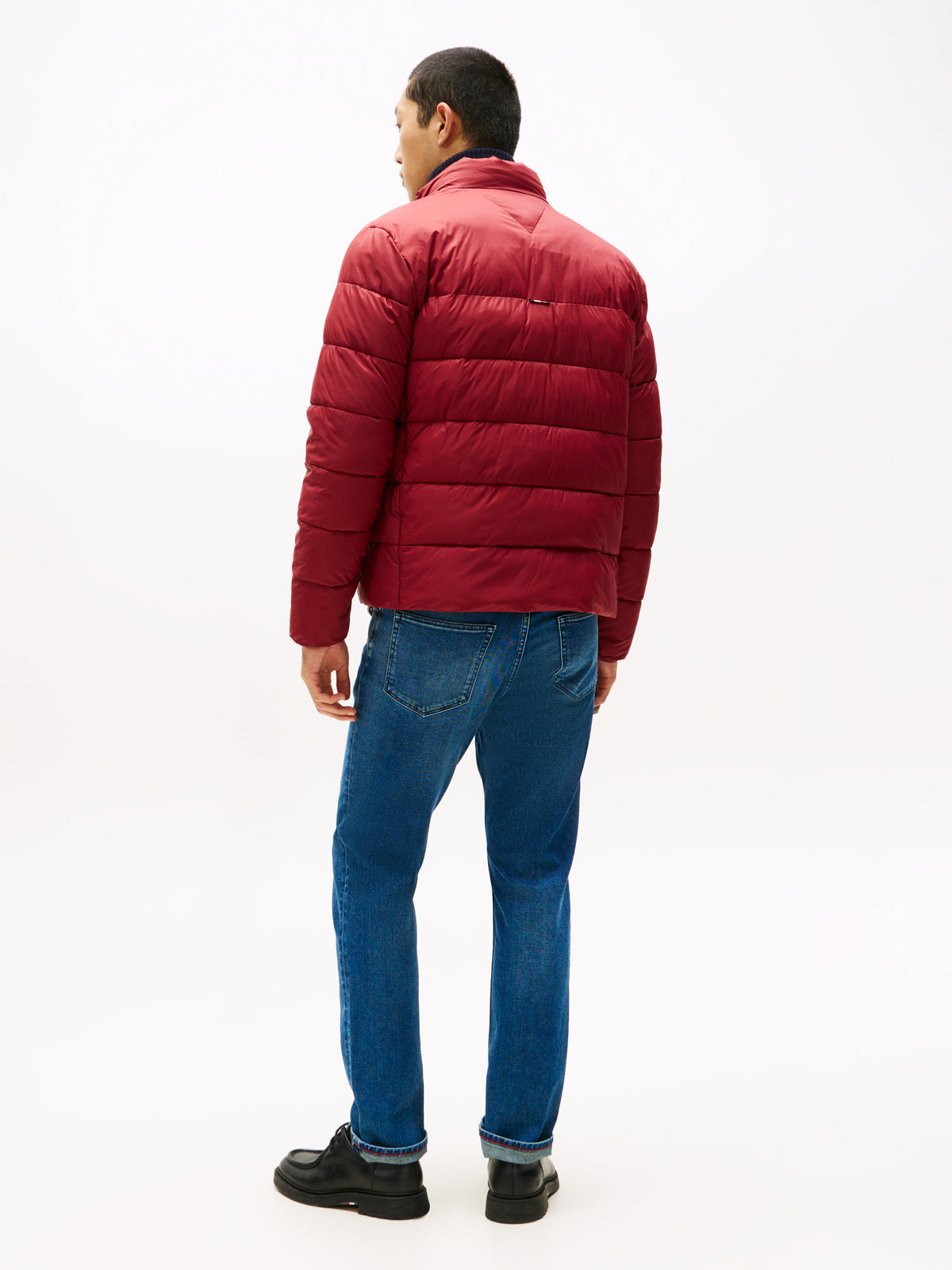 Tommy Hilfiger Mid Weight Stand Collar Quilted Jkt - Red