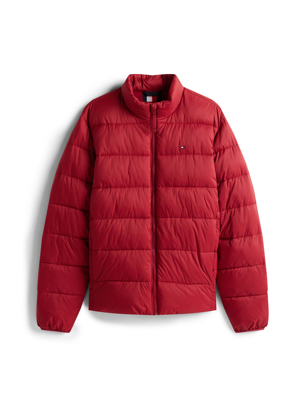 Tommy Hilfiger Mid Weight Stand Collar Quilted Jkt - Red