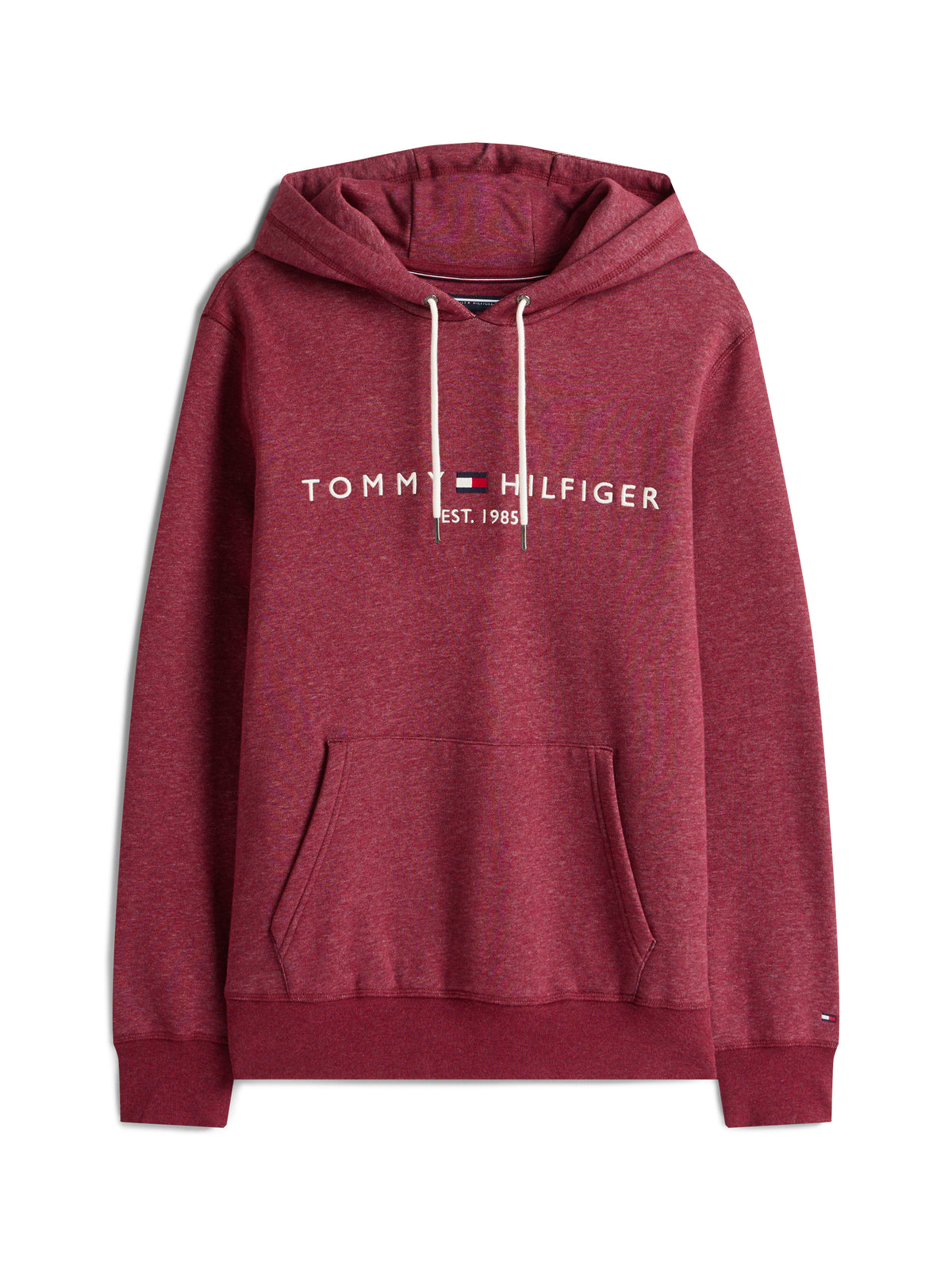 Tommy Hilfiger  Fleece Drawstring Logo Hoody - Red