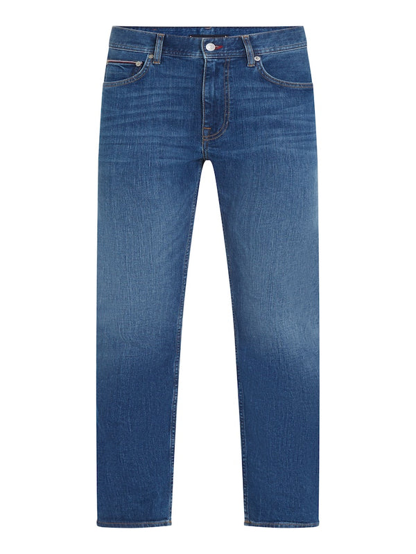 Tommy Hilfiger Denton Fitted Straight Faded Jeans - Blue