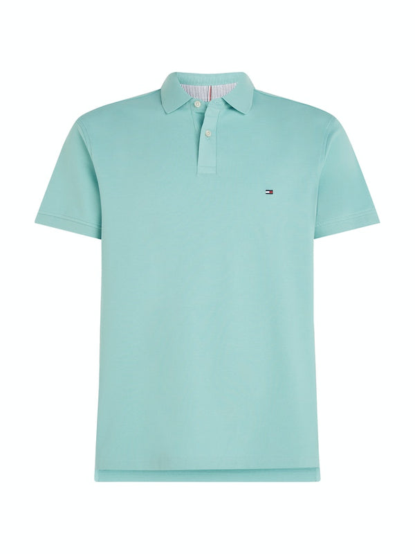 Tommy Hilfiger 1985 Collection Flag Embroidery Regular Polo - Turquoise Blue