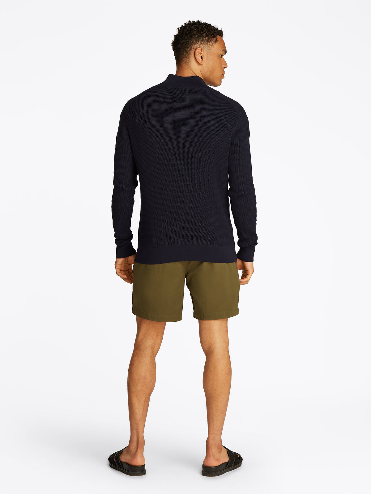 Tommy Hilfiger Textured Quarter-Zip Jumper - Navy