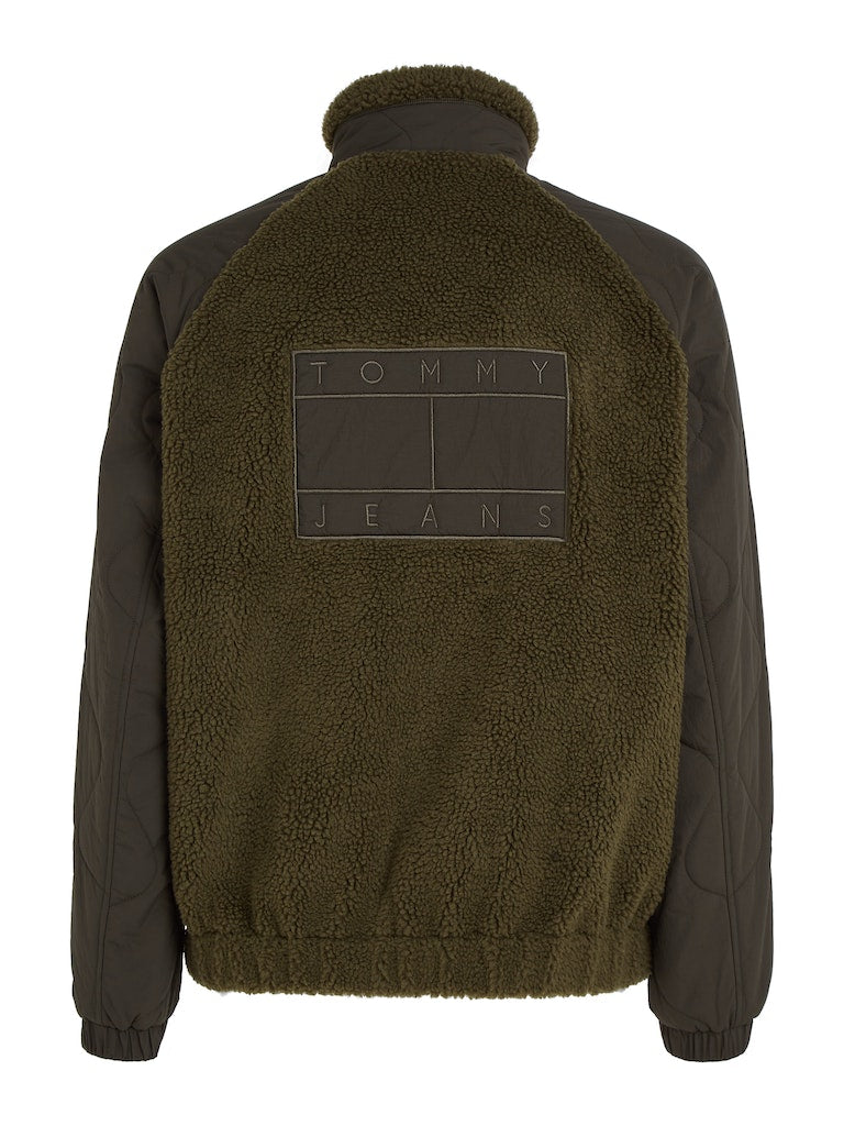 Essential Relaxed Padded Bomber Jacket, Green