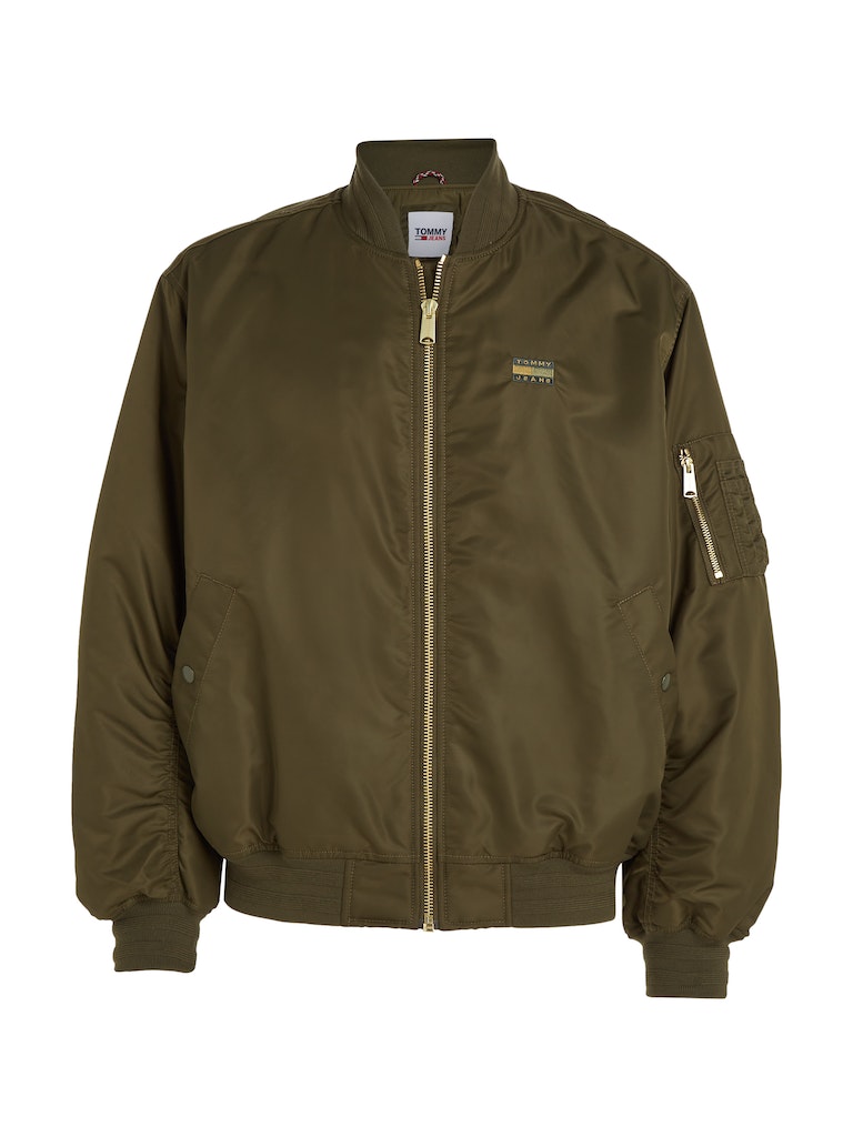 Tommy Jeans Essential Relaxed Padded Bomber Jacket - Green - Galvin for Men