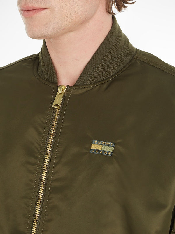 Tommy Jeans Essential Relaxed Padded Bomber Jacket - Green