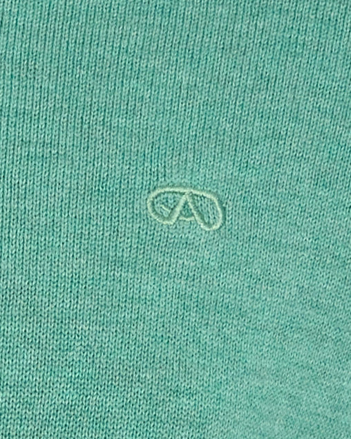 Andre Tory Zip Neck Knit - Green