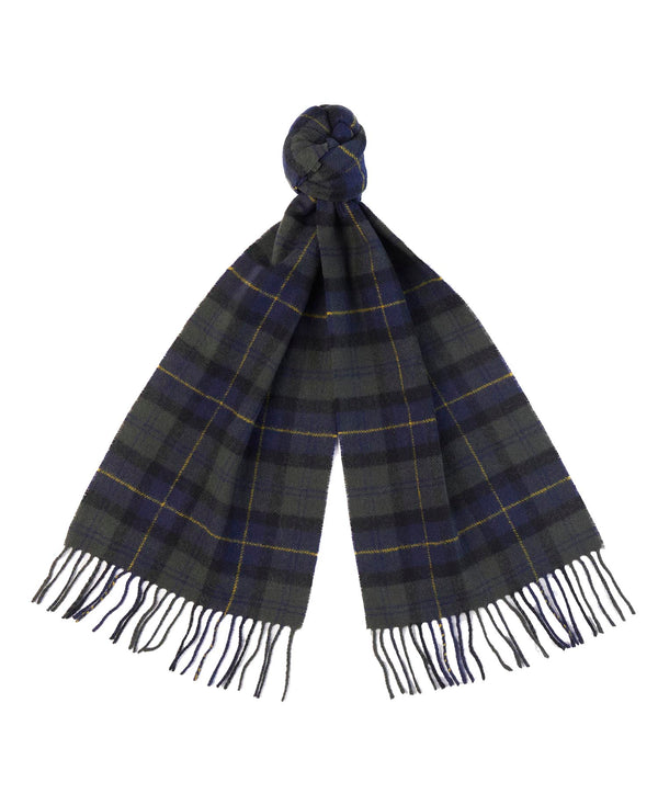 Barbour Tartan Lambswool Scarf - Olive Green