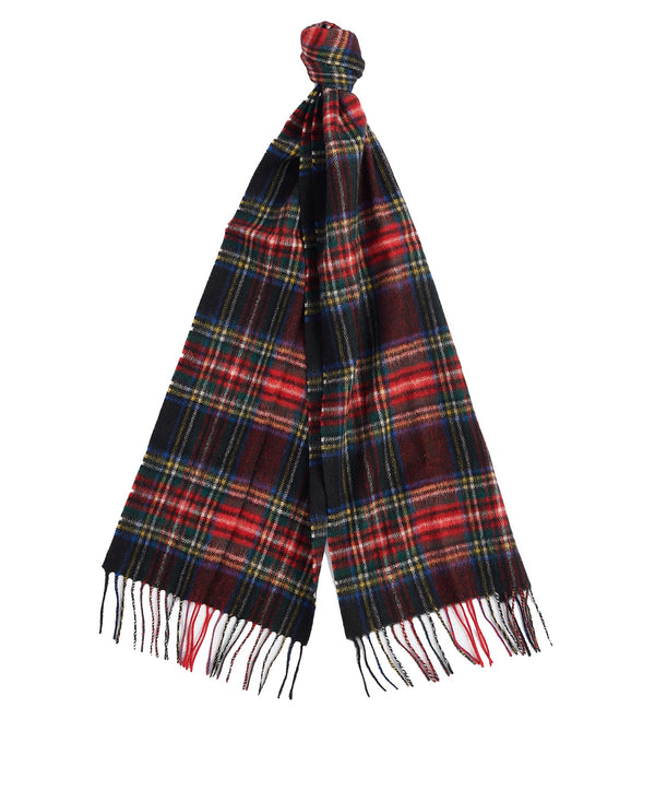 Barbour New Check Tartan Scarf - Black / Red