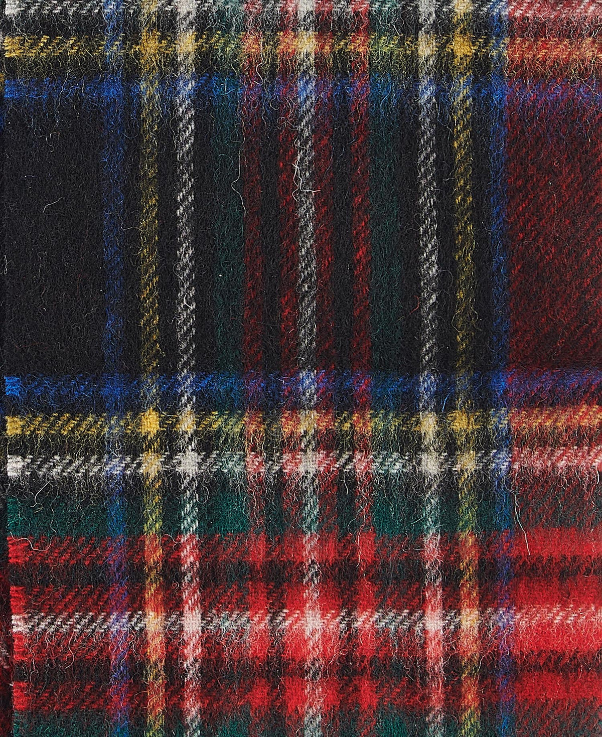 Barbour New Check Tartan Scarf - Black / Red