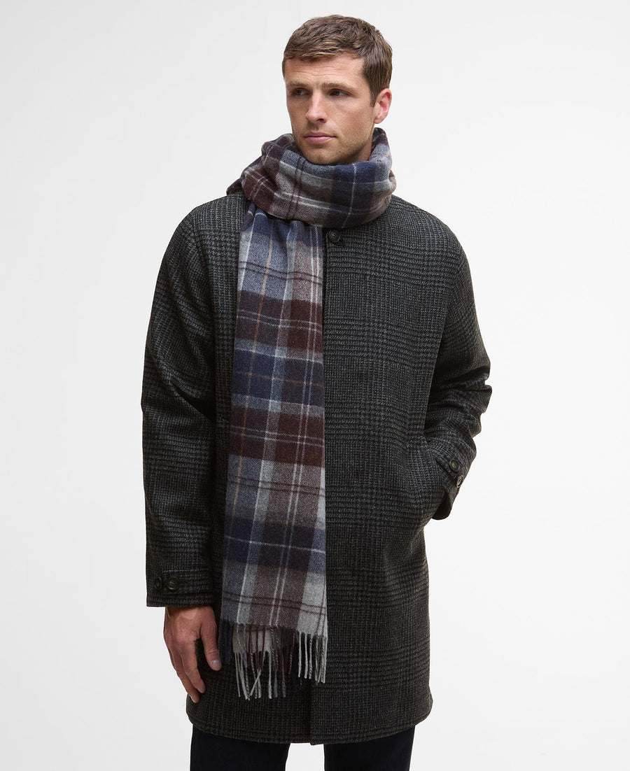 Barbour Brack Patchwork Tartan Scarf - Brown