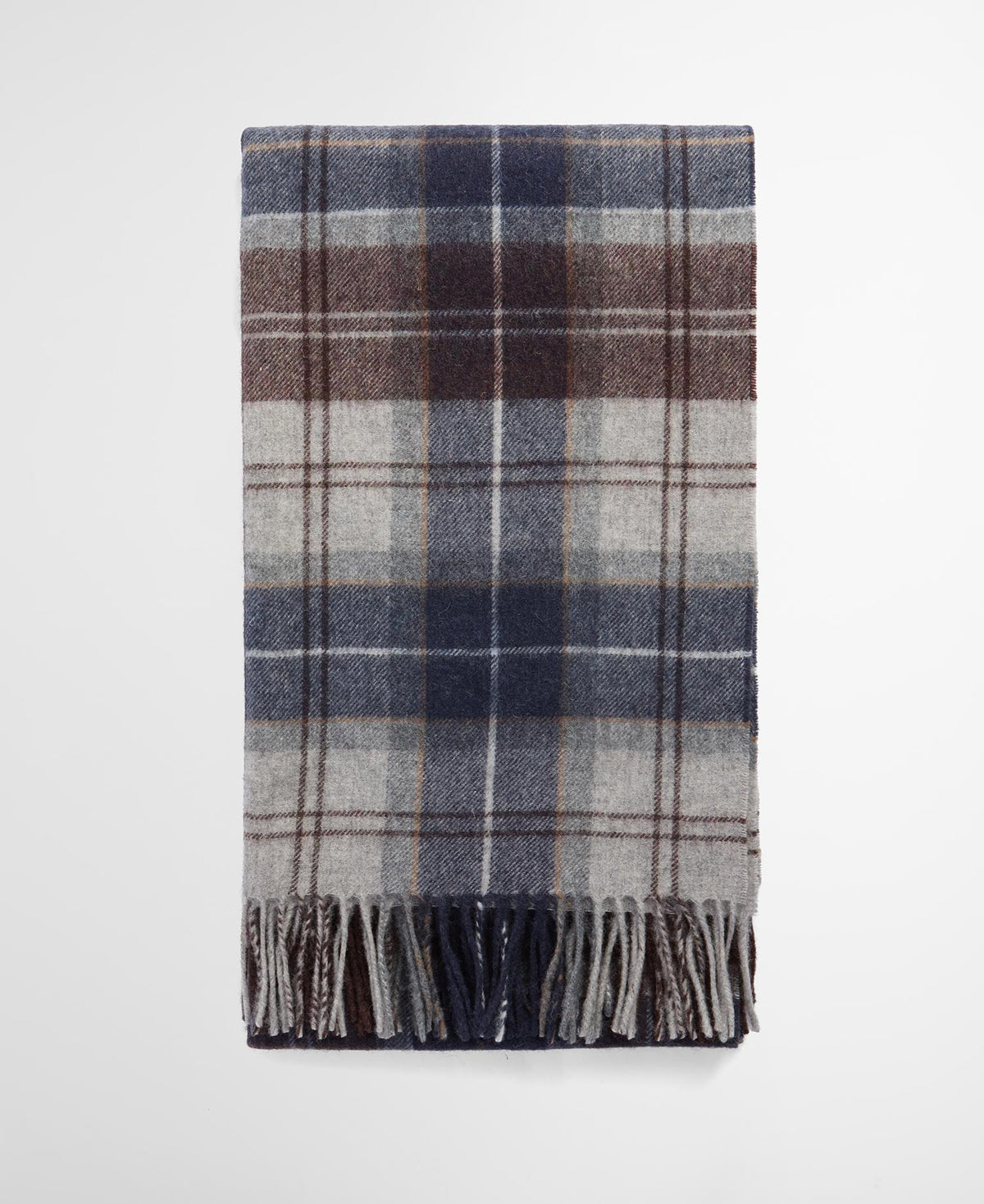 Barbour Brack Patchwork Tartan Scarf - Brown