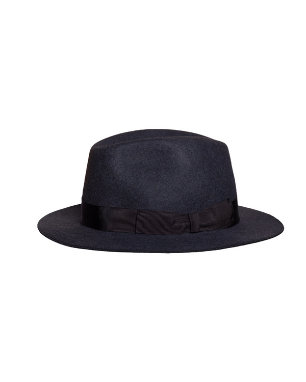 Eton 100% Wool Fedora Hat - Navy