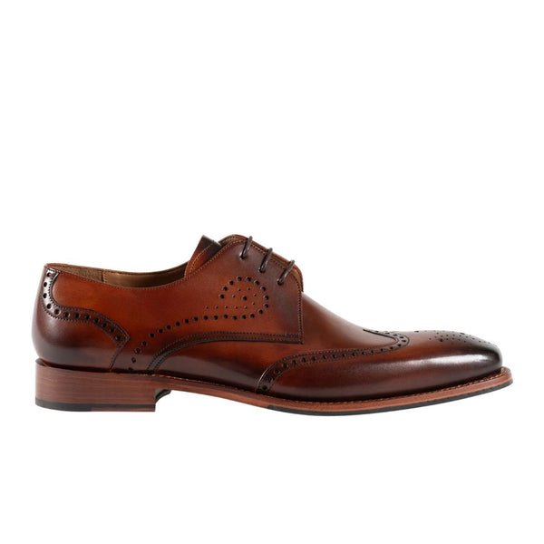 Barker 'George' Wing Tip Brogue Derby Shoe - Brown Hand Patina