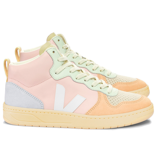 Veja V-15 Leather - Petale Pink / Multicolour (WOMAN)