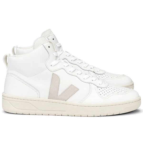 Veja V-15 Leather - White / Natural (MAN + WOMAN)