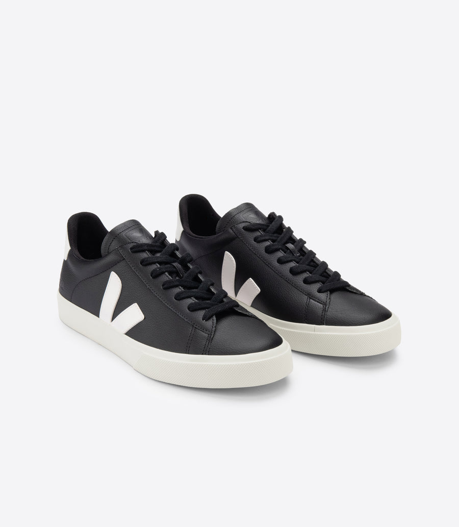 Veja Campo ChromeFree Leather - Black / White Trainers