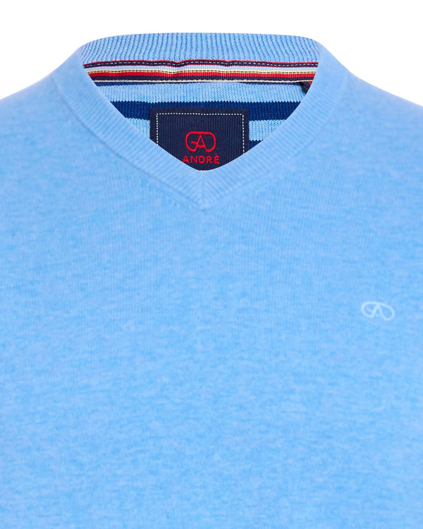 Andre Valencia V-Neck Knit - Blue