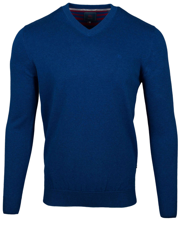 Andre 'Valencia' V-Neck Jumper - Ink Navy